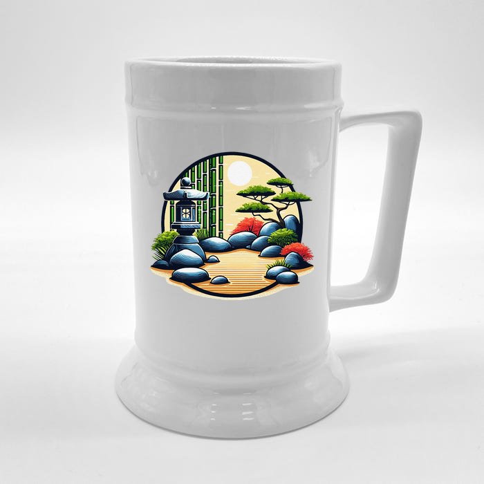 Zen Garden Tranquility Graphic S26 Front & Back Beer Stein