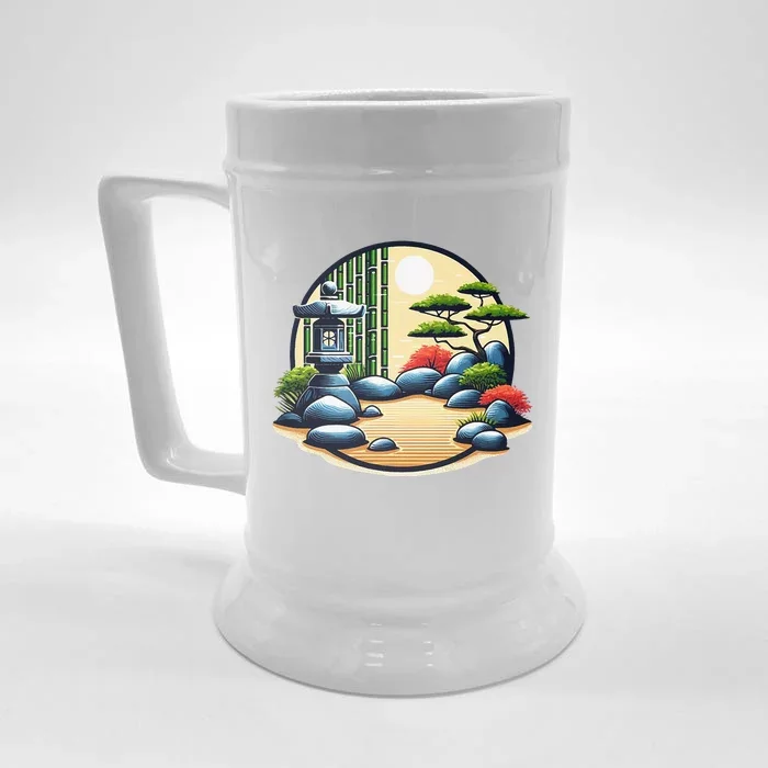 Zen Garden Tranquility Graphic S26 Front & Back Beer Stein