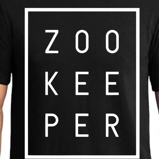 Zookeeper Gifts White Text Zoo Keeper Minimalist Pajama Set