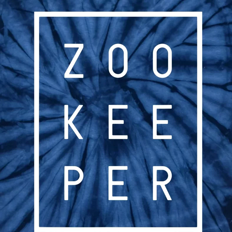 Zookeeper Gifts White Text Zoo Keeper Minimalist Tie-Dye T-Shirt