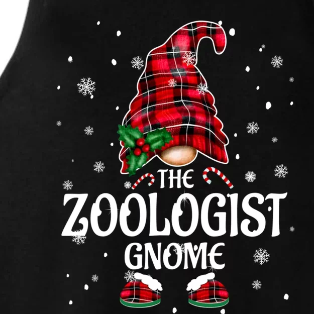 Zoologist Gnome Xmas Family Matching Plaid Christmas Gnomes Gift Ladies Tri-Blend Wicking Tank