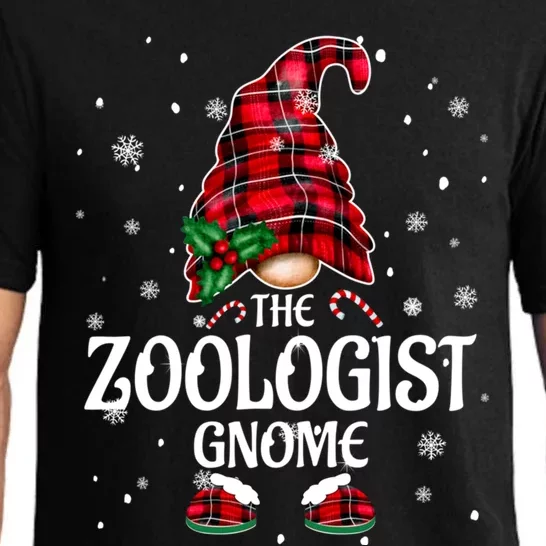 Zoologist Gnome Xmas Family Matching Plaid Christmas Gnomes Gift Pajama Set