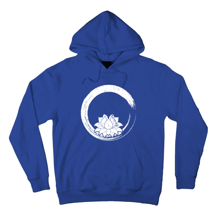 Zen Gift Zen Circle Lotus Flower Yoga Meaningful Gift Hoodie