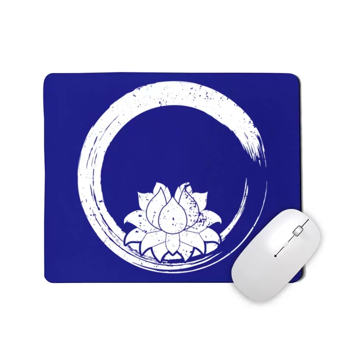 Zen Gift Zen Circle Lotus Flower Yoga Meaningful Gift Mousepad