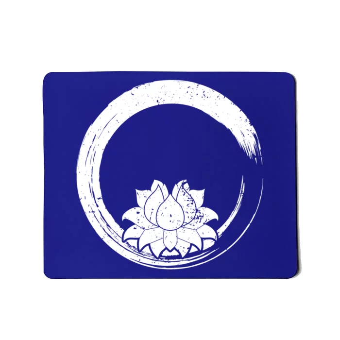 Zen Gift Zen Circle Lotus Flower Yoga Meaningful Gift Mousepad