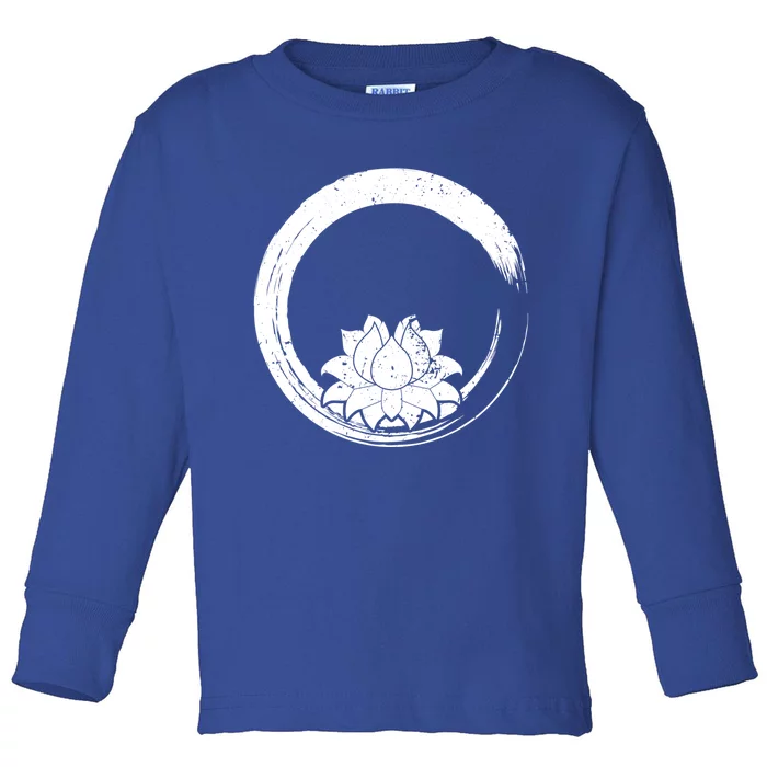 Zen Gift Zen Circle Lotus Flower Yoga Meaningful Gift Toddler Long Sleeve Shirt