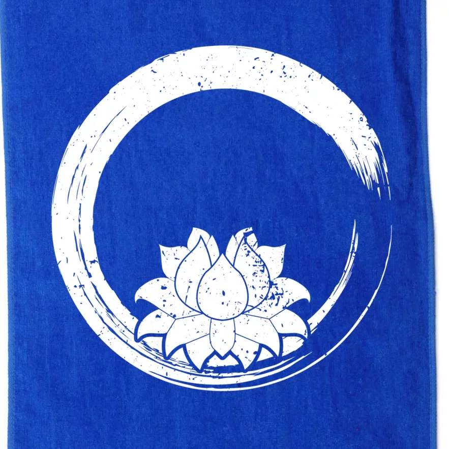 Zen Gift Zen Circle Lotus Flower Yoga Meaningful Gift Platinum Collection Golf Towel