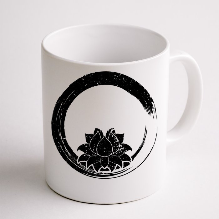 Zen Gift Zen Circle Lotus Flower Yoga Meaningful Gift Front & Back Coffee Mug