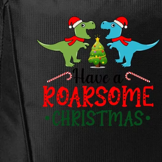 Zykj Have A Roarsome Christmas Dinosaur Merry Xmas Funny Gift City Backpack