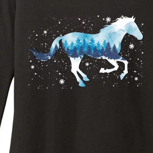 Zaml Horse Christmas Pajama Merry Xmas Riding Horse Lover Gift Womens CVC Long Sleeve Shirt