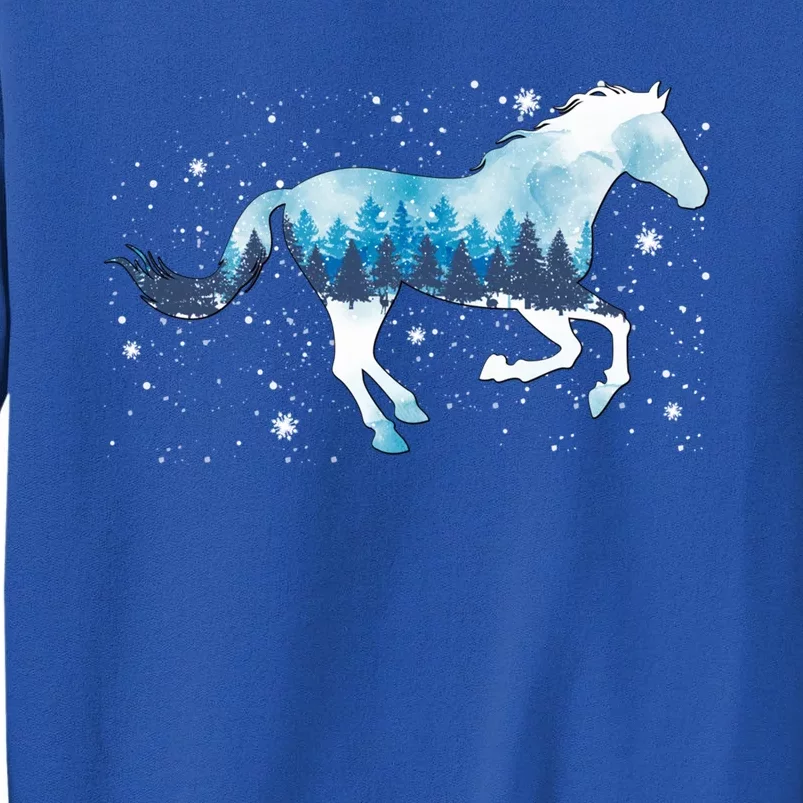 Zaml Horse Christmas Pajama Merry Xmas Riding Horse Lover Gift Tall Sweatshirt