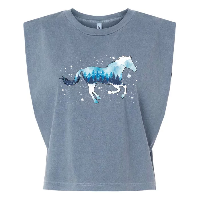 Zaml Horse Christmas Pajama Merry Xmas Riding Horse Lover Gift Garment-Dyed Women's Muscle Tee