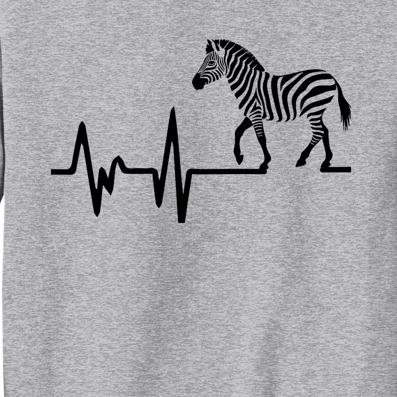 Zebra Heartbeat Graphic Tall Sweatshirt