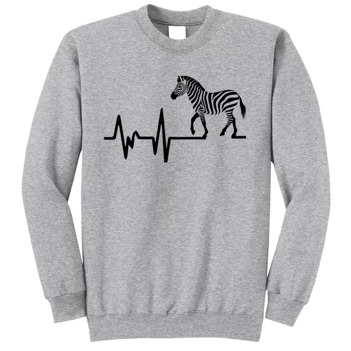 Zebra Heartbeat Graphic Tall Sweatshirt