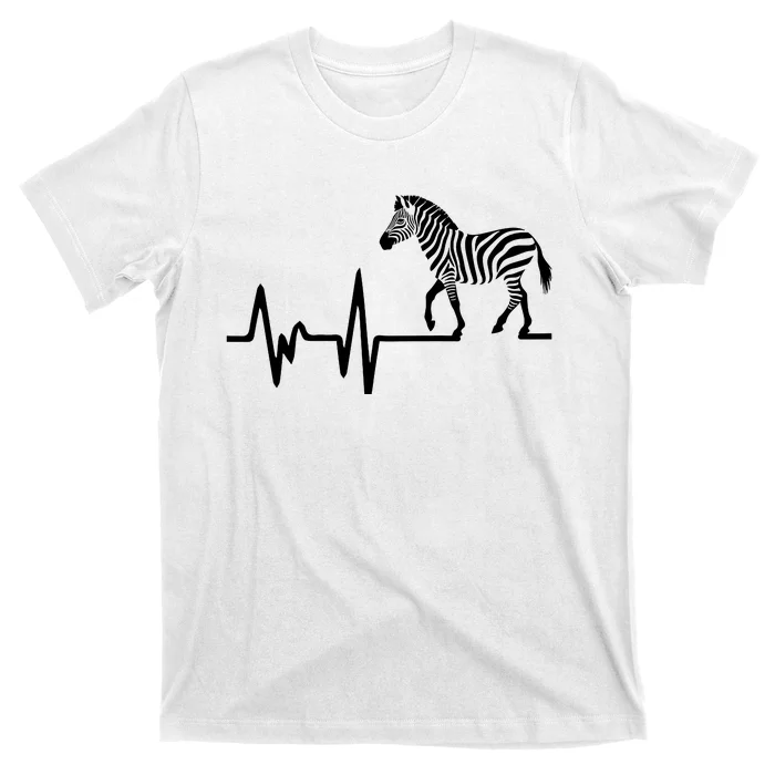 Zebra Heartbeat Graphic T-Shirt