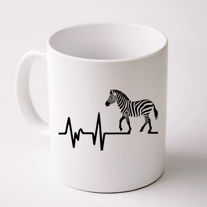 Zebra Heartbeat Graphic Front & Back Coffee Mug