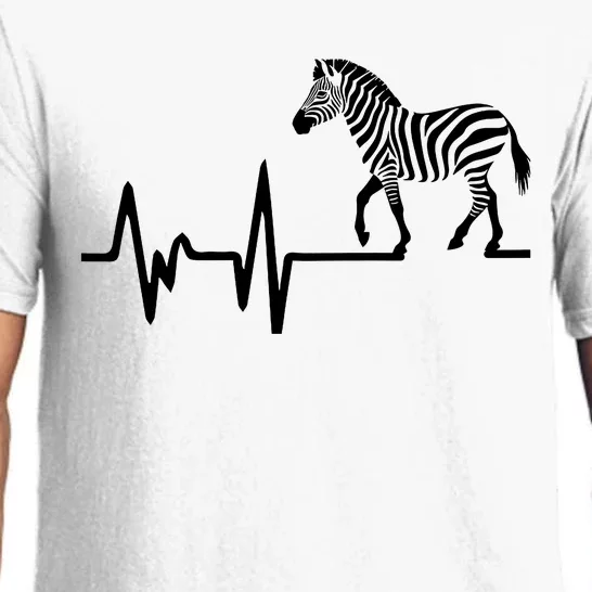 Zebra Heartbeat Graphic Pajama Set