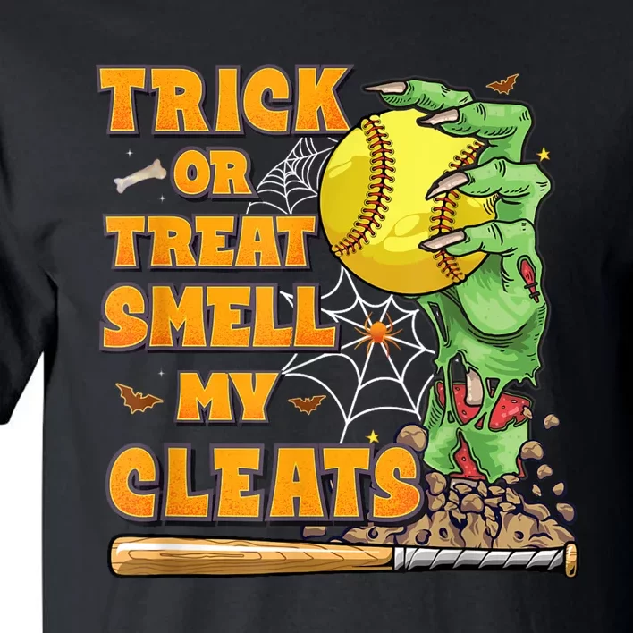 Zombie Hands Holding Softball Funny Scary Halloween Costume Tall T-Shirt