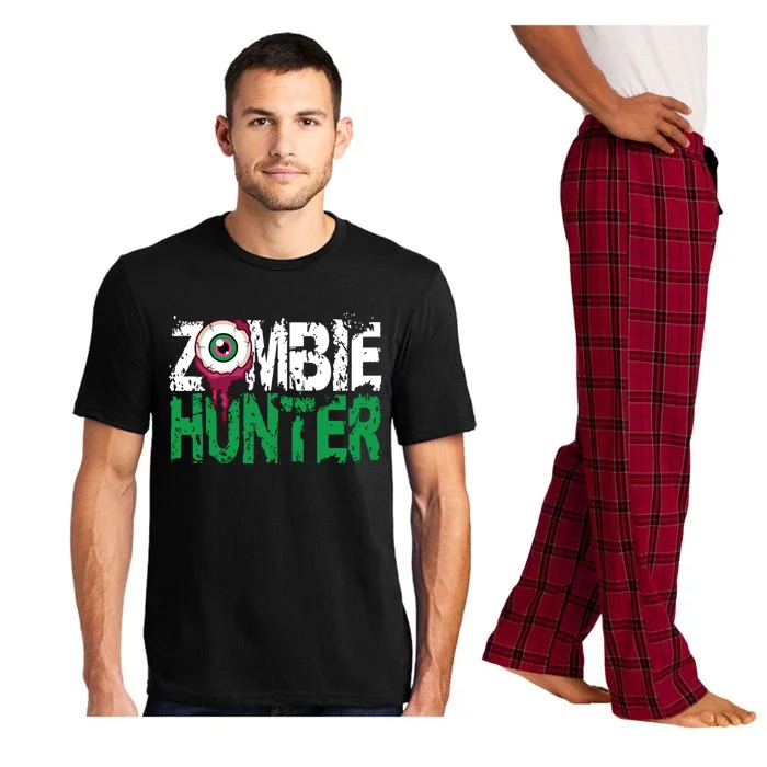 Zombie Hunter Halloween Cute With An Eye Hunting Gift Pajama Set