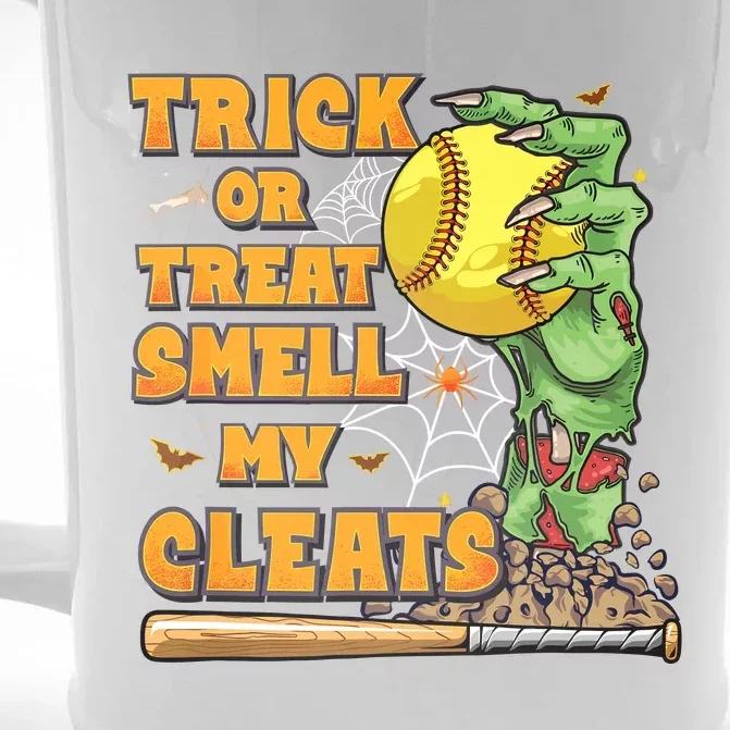 Zombie Hands Holding Softball Funny Scary Halloween Costume Front & Back Beer Stein