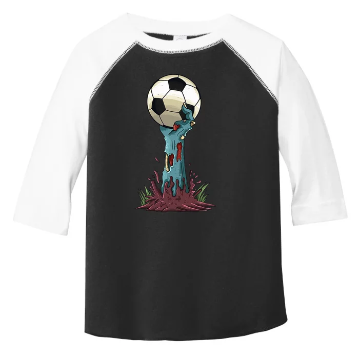 Zombie Hands Soccer Funny Horror Scary Halloween Costume Toddler Fine Jersey T-Shirt