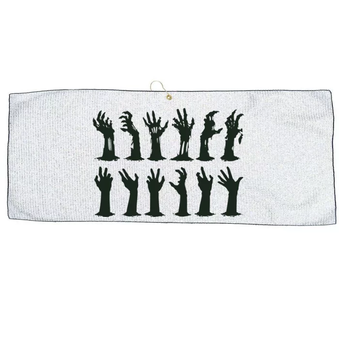 Zombie Hands Zombie Fingers Funny Halloween Large Microfiber Waffle Golf Towel