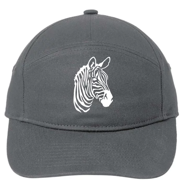 Zebra Head 7-Panel Snapback Hat