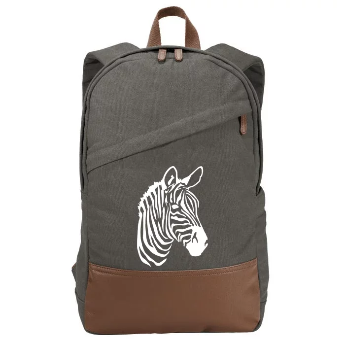 Zebra Head Cotton Canvas Backpack