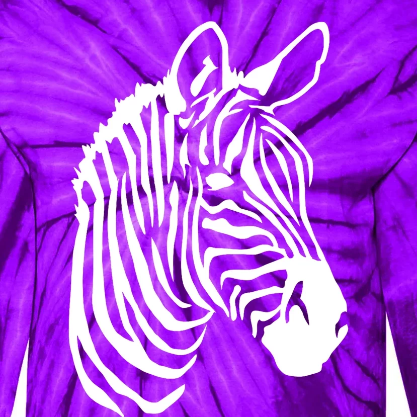 Zebra Head Tie-Dye Long Sleeve Shirt