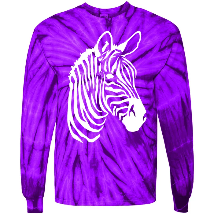 Zebra Head Tie-Dye Long Sleeve Shirt