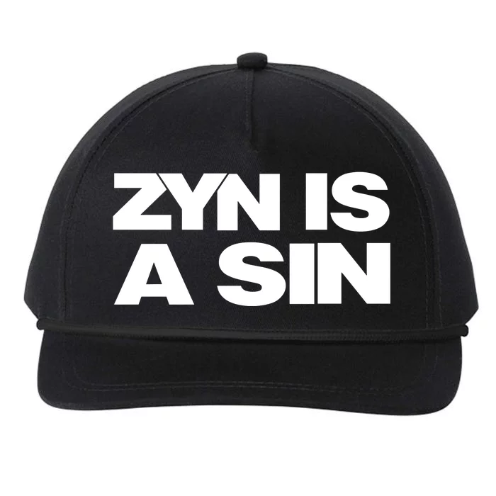 Zyn Is A Sin Snapback Five-Panel Rope Hat