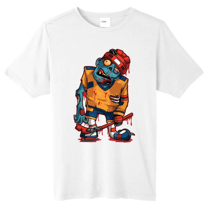 Zombie Ice Hockey Player Halloween Trick Or Treating Gift ChromaSoft Performance T-Shirt