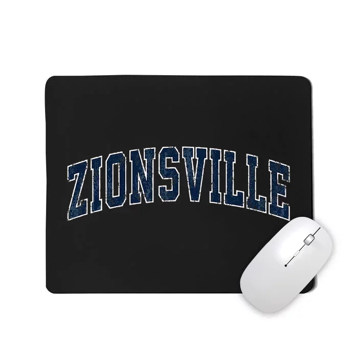 Zionsville Indiana In Vintage Sports Design Mousepad