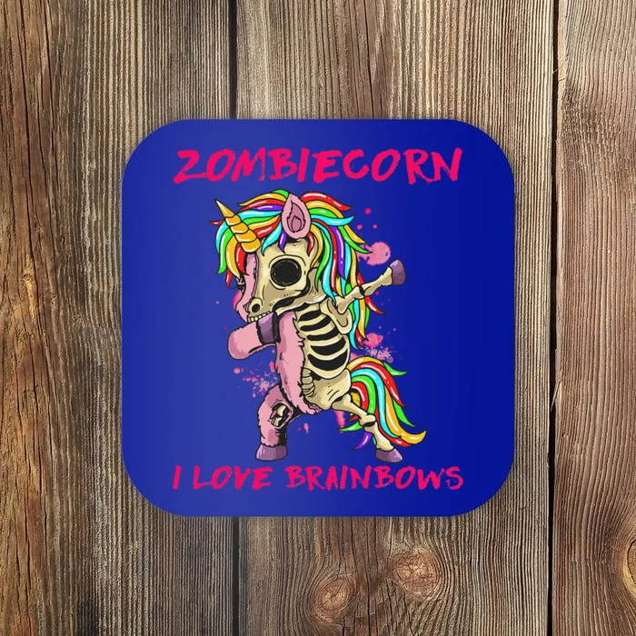 Zombiecorn I Love Brainbows Zombie Halloween Unicorn Lovers Coaster