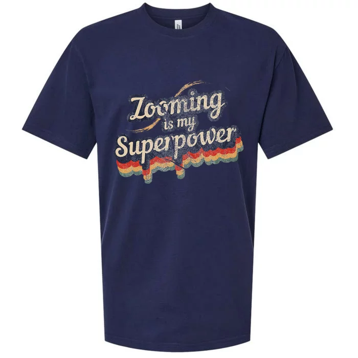 Zooming Is My Superpower Design Zooming Sueded Cloud Jersey T-Shirt