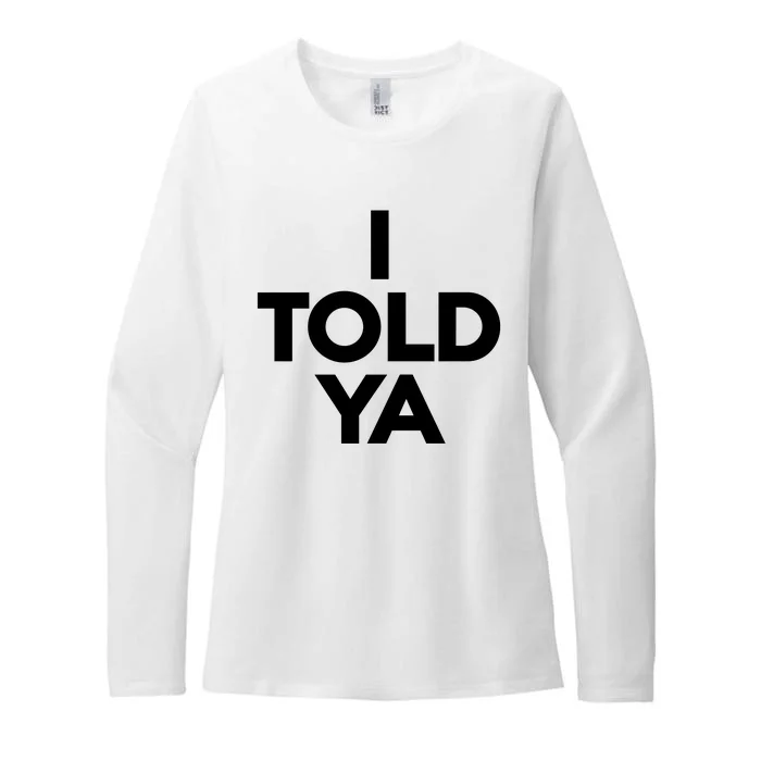 Zendaya I Told Ya Womens CVC Long Sleeve Shirt