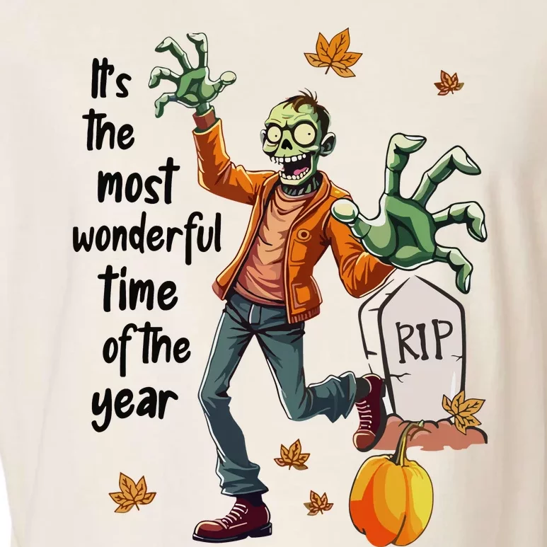 Zombie ItS The Most Wonderful Time Of The Year Halloween Garment-Dyed Women's Muscle Tee