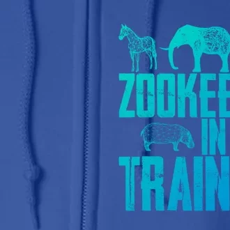 Zookeeper In Training Gift Full Zip Hoodie