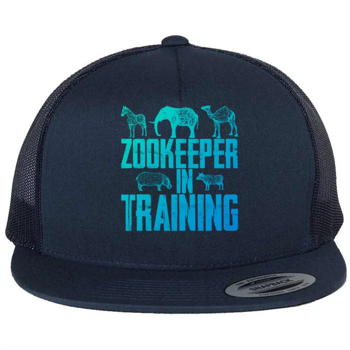 Zookeeper In Training Gift Flat Bill Trucker Hat