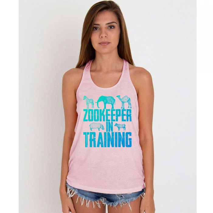 Zookeeper In Training Gift Women's Knotted Racerback Tank