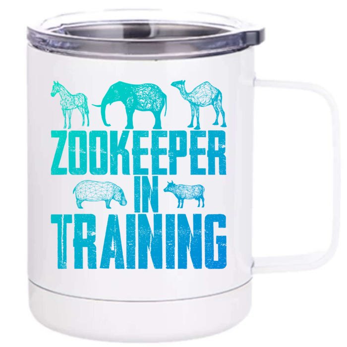 Zookeeper In Training Gift Front & Back 12oz Stainless Steel Tumbler Cup