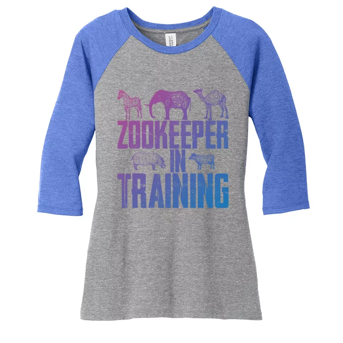 Zookeeper In Training Gift Women's Tri-Blend 3/4-Sleeve Raglan Shirt