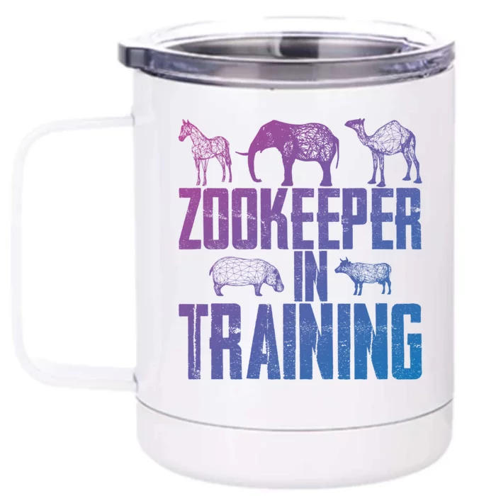 Zookeeper In Training Gift Front & Back 12oz Stainless Steel Tumbler Cup