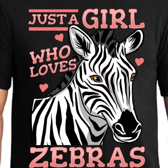 Zebra Just A Girl Who Loves Zebras Pajama Set