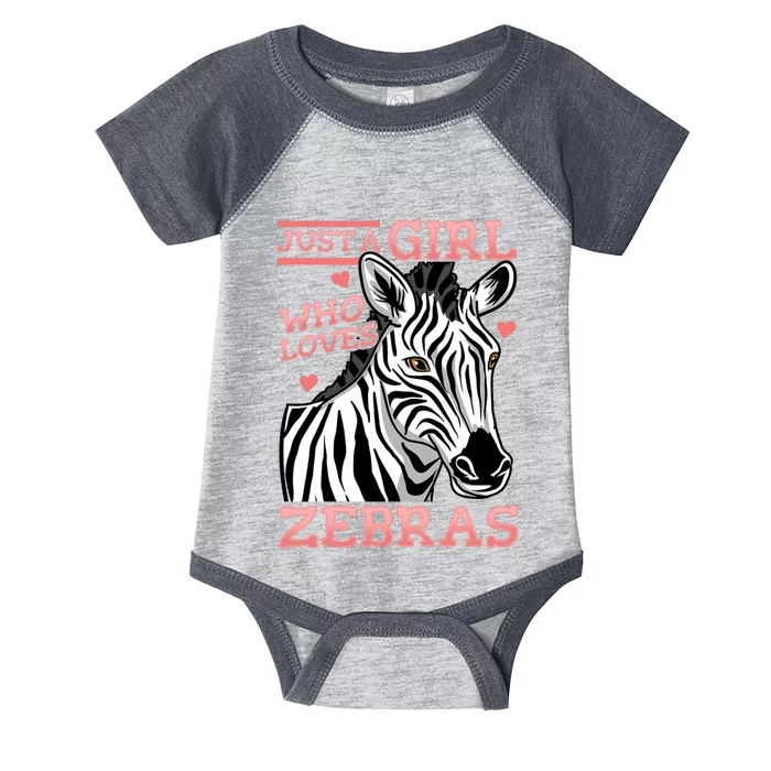 Zebra Just A Girl Who Loves Zebras Infant Baby Jersey Bodysuit