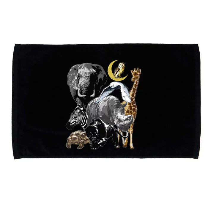 Zookeeper Jungle Animals Theme Safari Zoo Birthday Themed Microfiber Hand Towel