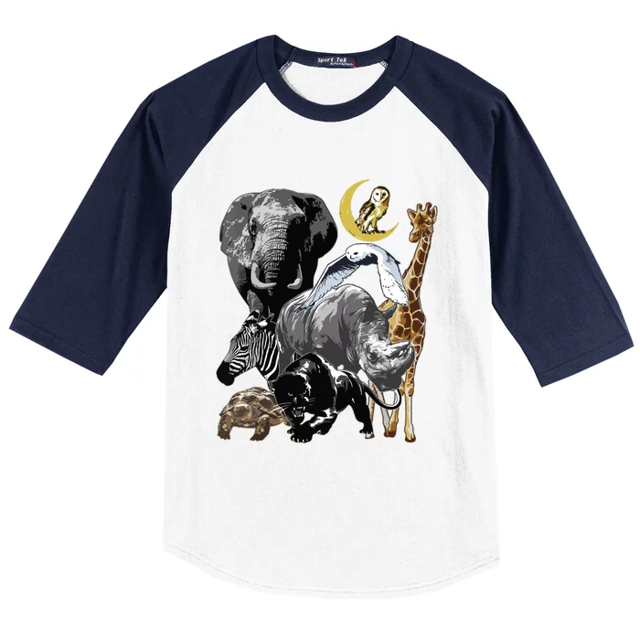 Zookeeper Jungle Animals Theme Safari Zoo Birthday Themed Baseball Sleeve Shirt