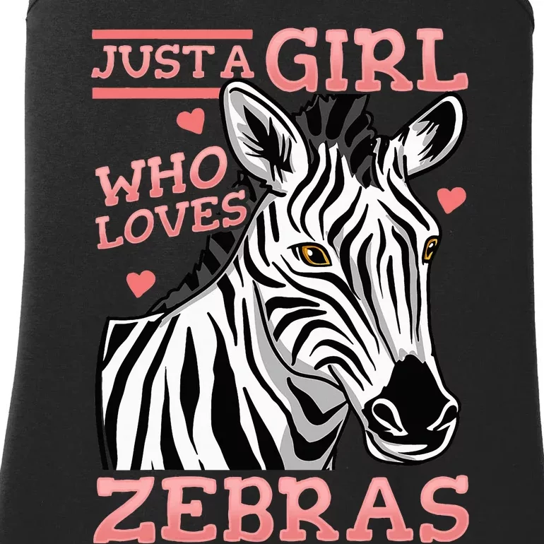 Zebra Just A Girl Ladies Essential Tank