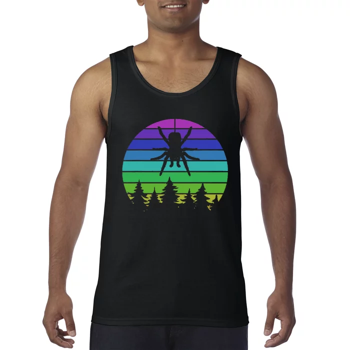 Zoo Keeper Animal Arachnid Cobweb Tarantula Retro Spider Tank Top