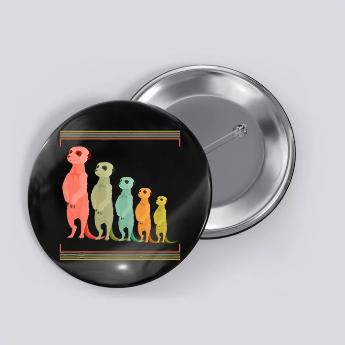 Zoo Keeper Cute Zoo Animal Gift Meerkat Button